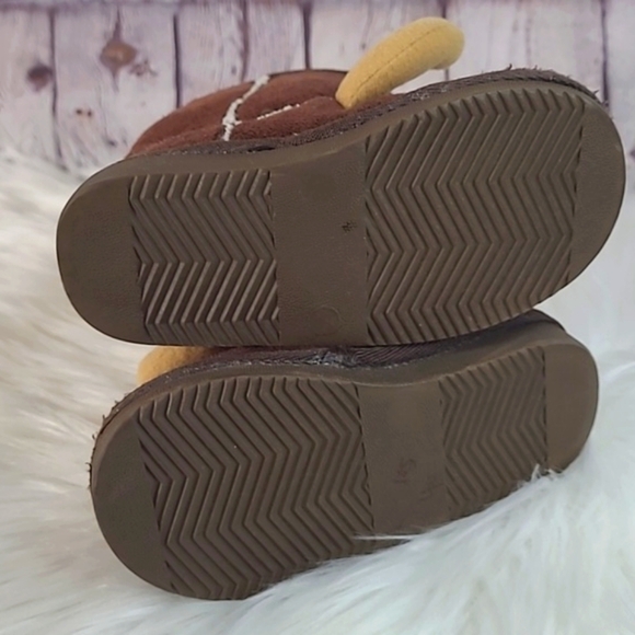 Lazy One Brown Moose Deer Buck Winter Shearling Sherpa Kids Boots Size XS 6-7 - Picture 12 of 13